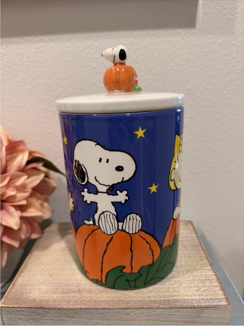 Peanuts Snoopy & Friends Pumpkins
Blue Halloween Cookie Jar Canister
